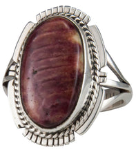 Load image into Gallery viewer, Navajo Native American Spiny Oyster Shell Ring Size 9 by Yazzie SKU229614