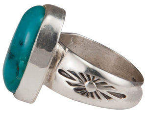 Navajo Native American Kings Manassa Turquoise Ring Size 8 SKU229633