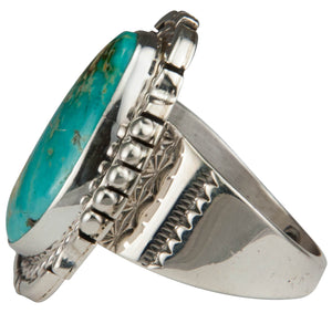 Navajo Native American Pilot Mountain Turquoise Ring Size 11  SKU229664