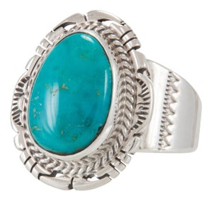 Navajo Native American Royston Turquoise Ring Size 10 1/2 by Jake SKU229673