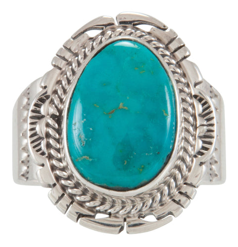 Navajo Native American Royston Turquoise Ring Size 10 1/2 by Jake SKU229673