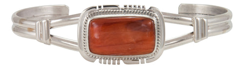 Navajo Native American Orange Spiny Shell Bracelet by Larson Lee SKU229685
