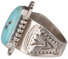 Load image into Gallery viewer, Navajo Native American Morenci Mine Turquoise Ring Size 13 3/4 SKU229710