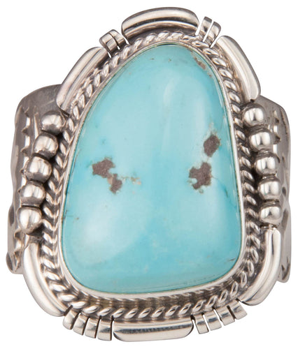 Navajo Native American Morenci Mine Turquoise Ring Size 13 3/4 SKU229710