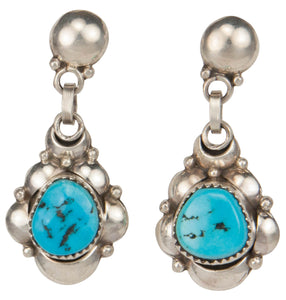 Navajo Native American Sleeping Beauty Turquoise Necklace Earrings SKU229822