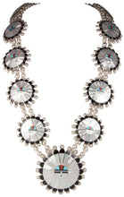 Load image into Gallery viewer, Zuni Native American Mother of Pearl Sunface Necklace by Sosseah SKU229827