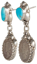 Load image into Gallery viewer, Navajo Native American Sleeping Beauty Turquoise Necklace Earrings SKU229832