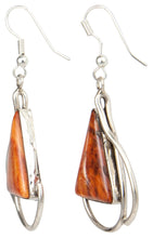 Load image into Gallery viewer, Navajo Native American Orange Spiny Shell Earrings by Scott Skeets SKU229847