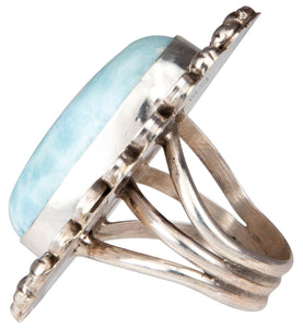 Navajo Native American Larimar Ring Size 6 3/4 by Allison Johnson SKU229873