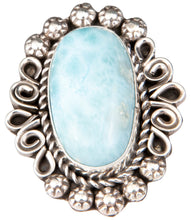 Load image into Gallery viewer, Navajo Native American Larimar Ring Size 6 3/4 by Allison Johnson SKU229873