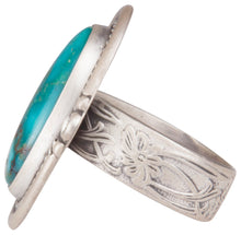 Load image into Gallery viewer, Navajo Native American Kingman Turquoise Ring Size 8 1/2 by Willeto SKU229938