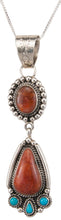 Load image into Gallery viewer, Navajo Native American Tangerine Chalcedony Pendant Necklace SKU230004