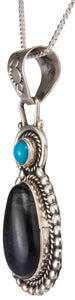 Navajo Native American Sugilite and Turquoise Pendant Necklace SKU230008