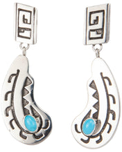 Load image into Gallery viewer, Navajo Native American Sleeping Beauty Turquoise Earrings by Wylie SKU230027