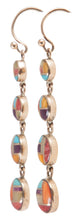 Load image into Gallery viewer, Navajo Native American Turquoise and Shell 14k Yellow Gold Earrings SKU230202