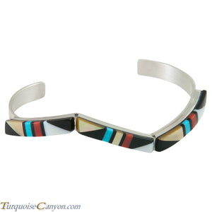 Zuni Native American Turquoise, Coral and Shell Inlay Bracelet SKU230297