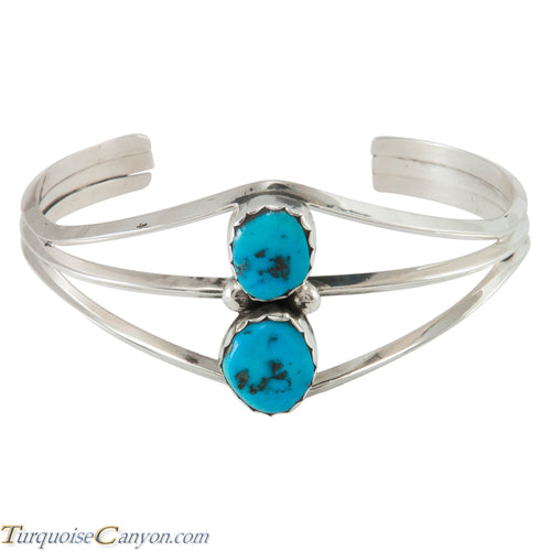 Navajo Native American Handcrafted Kingman Mine Turquoise Bracelet SKU230299
