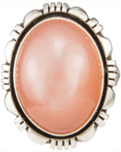 Load image into Gallery viewer, Navajo Native American Sunstone Ring Size 7 3/4 by Cooper Willie SKU230370