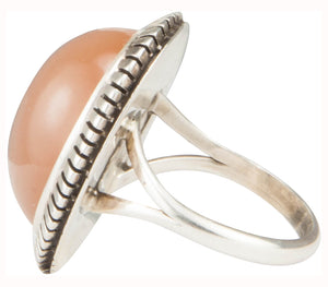 Navajo Native American Sunstone Ring Size 7 1/4 by Cooper Willie SKU230371