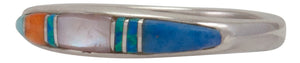 Navajo Native American Turquoise Inlay Ring Size 8 1/2 by B Joe SKU230457