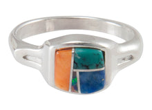 Load image into Gallery viewer, Navajo Native American Turquoise Inlay Ring Size 6 3/4 by B Joe SKU230473