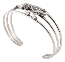 Load image into Gallery viewer, Navajo Native American Gecko Sterling Silver Bracelet by Thompson SKU230517