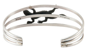 Navajo Native American Gecko Sterling Silver Bracelet by Thompson SKU230518