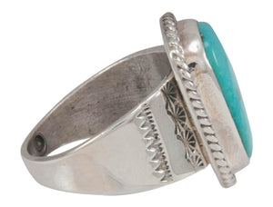Navajo Native American Castle Dome Turquoise Ring Size 10 1/2 SKU230571