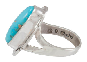 Navajo Native American Castle Dome Turquoise Ring Size 7 by Charley SKU230574
