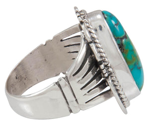 Navajo Native American Blue Moon Turquoise Ring Size 7 by Jake SKU230575