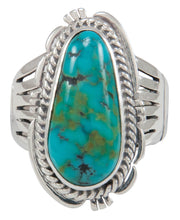 Load image into Gallery viewer, Navajo Native American Blue Moon Turquoise Ring Size 7 by Jake SKU230575