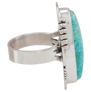 Navajo Native American Turquoise Mountain Turquoise Ring Size 7 SKU230578