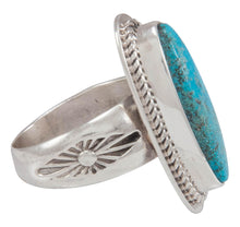 Load image into Gallery viewer, Navajo Native American Turquoise Mountain Turquoise Ring Size 7 1/2 SKU230579