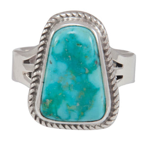 Navajo Native American Turquoise Mountain Turquoise Ring Size 6 1/2 SKU230583