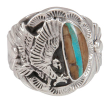 Load image into Gallery viewer, Navajo Native American Royston Ribbon Turquoise Ring Size 10 3/4 SKU230585