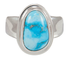 Load image into Gallery viewer, Navajo Native American Kingman Turquoise Ring Size 8 1/2 by Piaso SKU230591