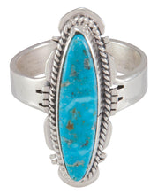 Load image into Gallery viewer, Navajo Native American Kingman Turquoise Ring Size 8 3/4 by Jake SKU230598