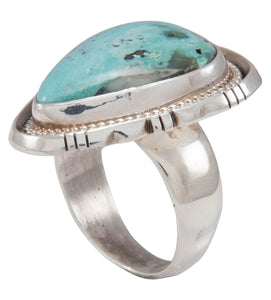 Navajo Native American Sunnyside Mine Turquoise Ring Size 8 3/4 SKU230610