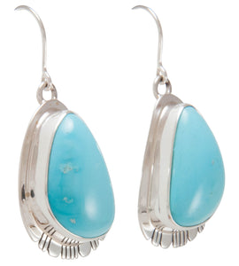 Navajo Native American Castle Dome Mine Turquoise Earrings SKU230661