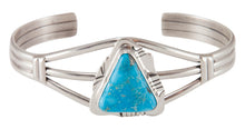 Load image into Gallery viewer, Navajo Native American Kingman Turquoise Bracelet by Herbert Pino SKU230685