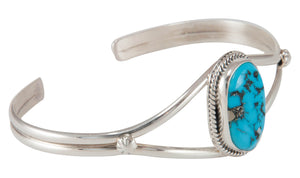 Navajo Native American Kingman Turquoise Bracelet by Victor Chavez SKU230686