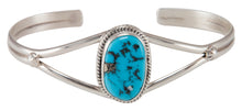 Load image into Gallery viewer, Navajo Native American Kingman Turquoise Bracelet by Victor Chavez SKU230686