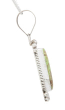 Load image into Gallery viewer, Navajo Native American Gaspeite Pendant Necklace by Mary Ann Spencer SKU230757