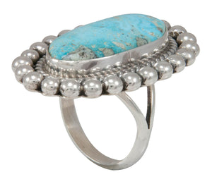 Navajo Native American Turquoise Ring Size 8 by Mary Ann Spencer SKU230771