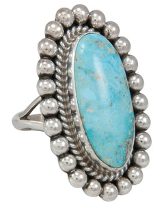 Navajo Native American Turquoise Ring Size 8 by Mary Ann Spencer SKU230771