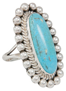 Navajo Native American Turquoise Ring Size 8 1/4 by Mary Ann Spencer SKU230772