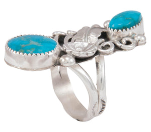 Navajo Native American Kingman Turquoise Ring Size 9 1/2 by Jones SKU230777
