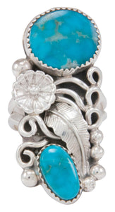 Navajo Native American Kingman Turquoise Ring Size 9 1/2 by Jones SKU230777