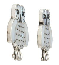 Load image into Gallery viewer, Zuni Native American Mother of Pearl Owl Earrings by Kallestewa SKU230805