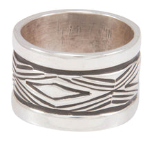 Load image into Gallery viewer, Navajo Native American Stamped Silver Ring Size 7 3/4 by Largo SKU230822